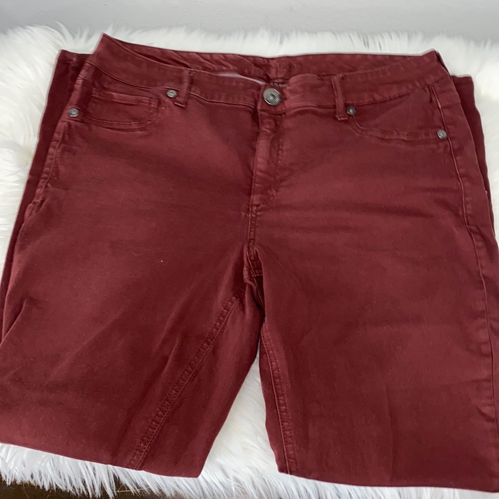 Reddish brown jeggings